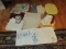 Lot Linen Napkins, Damask Table Cloth, Floral and Lead Cut-Out Pattern Placemats, Floral