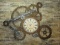 Unique Steampunk Mechanism Gears Decorative Wall Clock Roman Numeral Face Antiqued