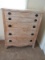 Marvelous Farmhouse Bowfront Bureau Chest of Drawers Dovetail Drawers Distressed Painted