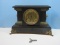 Antique Seth Thomas Adamantine Keywind Black Mantel Clock Ebony Finish 8 Day Time & Strike