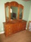 Oak Triple Dresser w/Framed Trifold Mirror- Dresser 31 1/2