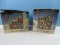 2 Lemax Collectible Carole Town 2001 Christmas Village Series Lighted Porcelain Building 