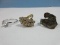 4 Fashion Rings Cubic Zirconia Waterfall Cluster Ring Size, Silverplate Handle & Solitaire Stone