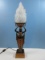 Toscano Egyptian Revival Sculptural Cleopatra's Nubian Maiden w/Urn Torch Offering 21 1/2