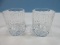 Pair Royal Crystal Rock Opera Pattern Cut Verticals Cut Criss Crosses Design 3 1/4