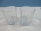 Pair Royal Crystal Rock Opera Pattern Cut Verticals Cut Criss Crosses Design 3 1/4