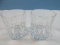 Pair Royal Crystal Rock Opera Pattern Cut Verticals Cut Criss Crosses Design 3 1/4