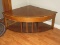 Haverty's Transitional Modern Oak Wood Grain Lift Top Coffee Table Wedge Form w/ Storage