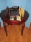 Bombay Co. Furniture Federal Style Game Table Medieval Chess Pcs/Backgammon Set