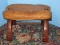 Too Cool Classic Camel Saddle Footstool w/ Brass Accents Leather Seat (Some Wear)
