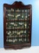 47 +/- Souvenir Collector Spoons in Mahogany Finish Wall Display Rack Case Scrollwork