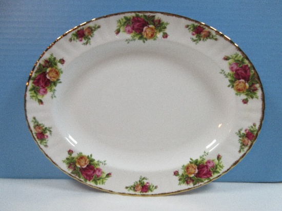 Royal Albert Bone Chine Old Country Rose Pattern 13 5/8" Oval Serving Platter- Est. $79.95