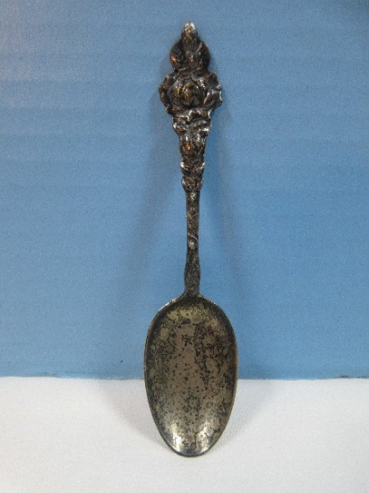 Manchester Sterling Silver Bridal Roses Floral Design 5 1/8" Serving Spoon Preserves, Berries etc.