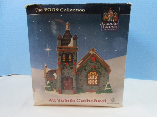 Lemax Collectible Carole Town 2002 Christmas Village Series Lighted Building "All Saints