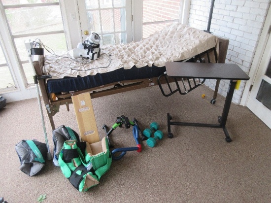 Geriatric Drive Twin Size Patient Bed w/Adjustability, Drive Pressure Pump System Air Mattress,