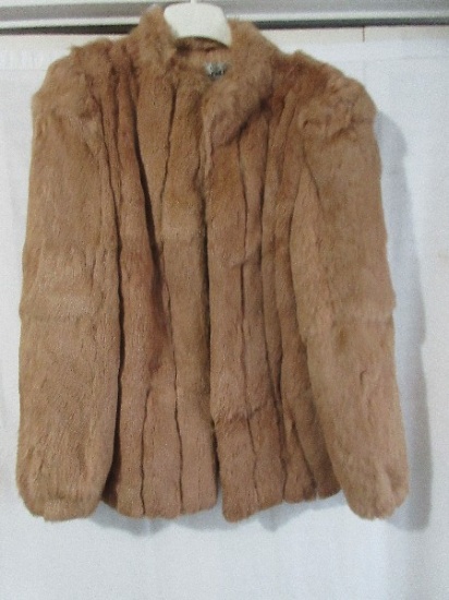 Vintage Rabbit Fur Ladies Fashion Jacket Designer Split End LTD. Size M
