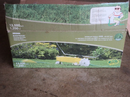 Classic Nelson Rain Train Traveling Sprinkler- Appears NIB