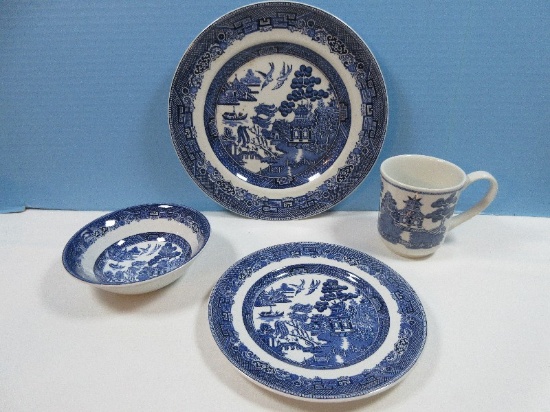 Johnson Brothers Earthenware Iconic Blue Willow Pattern Blue/White High-Quality Version