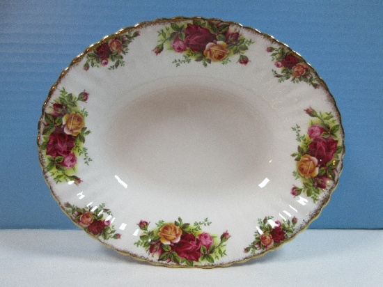 NEW Royal Albert Bone China Old Country Rose Pattern 9 1/8" Oval Vegetable Bowl 2" Tall