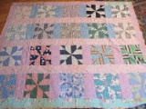 Vintage Pinwheel Summer Quilt Approx. 66