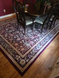 Traditional Persian Style, Area Rug Maroon Color Floral Pattern Repeating & Geometric