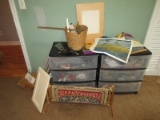 Big Lot  Crafting Supplies Needlework Patterns, Glue Gun, Various Colors of Thread,Rulers,etc