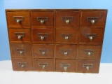 Unique 16 Drawer Apothecary Cabinet Wood Medicine/Storage Chest-14