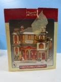 Collectible Lemax Christmas Village Plymouth Corners Fire Station No.2 Porcelain Lighted