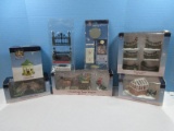 Lot Carole Towne Collection Christmas Village Series Accessories Porcelain Gazebo, Park