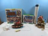 Lot Lemax Collectibles Christmas Village Collection Porcelain Lighted Building 