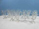 Glassware Set of 8 Anchor Hocking Fountainware Clear Tulip Footed Sunday Glasses Set of 8 Soda
