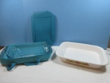 Lot Corningware Spice of Life Rectangular Roaster Casserole Baking Dish Pan A-76/14
