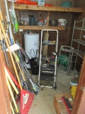 Super Deal! Room Lot-Cosco Folding Step Utility Ladder, Yard Tools, Tool Chest, Some Tools etc.