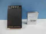 Collector's Zippo 40 Years Anniversary Corvette Chevy Logo Emblem Chevrolet Lighter 1953-93