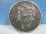 1901-O Early Morgan Silver Dollar New Orleans Mint Mark 90% Silver, Wgt. 26.73G+/-