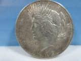 1922 Early Peace Silver Dollar Philadelphia No Mint Mark 90% Silver. Wgt. 26.73G+/-