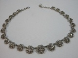 Vintage Stupendous Radiant Ice Crystal Floral Necklace Possibly Unmarred Eisenberg Real