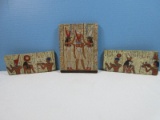 Toscano Set of 3 Ancient Egyptian Replica Wall D‚cor Plaques Coronation of Pharaoh 9