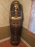 Rare Find Toscano Replica Queen Ankhesenamun Sarcophagus Life Size Egyptian Form Storage
