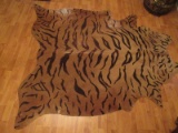 Tiger Print Cowhide Rug Made in Brazil- Approx 80