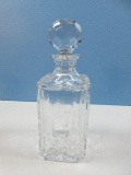Signed Altantis Crystal Jase Pattern Criss Cross & Vertical Cut Design 10 1/2
