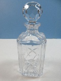 Signed Altantis Crystal Triton Pattern Cut Vertical Criss Cross Design 10 1/4