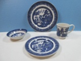 Johnson Brothers Earthenware Iconic Blue Willow Pattern Blue/White High-Quality Version