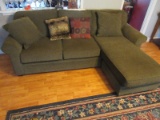 Haverty's Furniture Chaise Kara Chofa Sectional Sofa Couch Chaise Lounge Extension