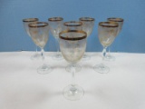 Set of 8 Stemmed Crystal Wine 7 7/8