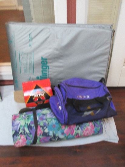 Lot Exercise Fitness Mat, Valeo Fitness Gear Bodyball, Athletech Gym Bag etc.
