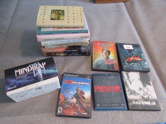 Lot PlayStation 2 MX Unleashed,4 DVD's, Mind Trap Game & Misc Books