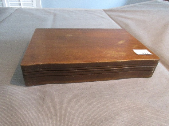 Wooden Lined Silverware Storage Chest Dividers for Silverware, Holds 12 Knives in Lid