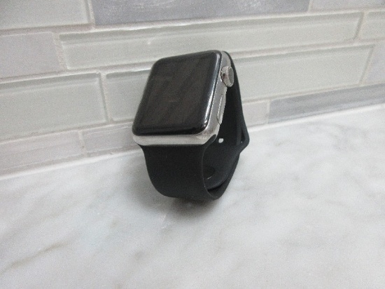 Apple Watch Series 3, 38mm, GPS + Cellular Black Aluminum Case, Black Sport Band. 1.5" Display