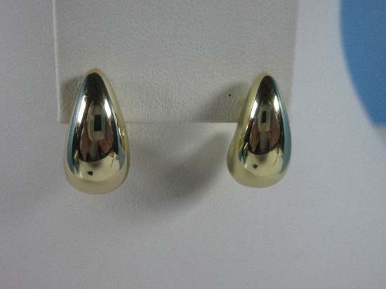 Belk Silver Works Gold Plated Crescent Shape Earrings